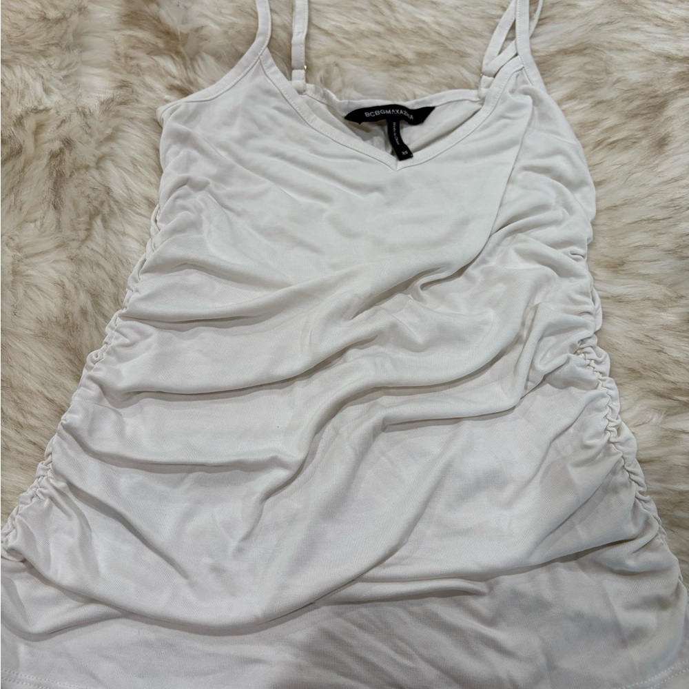 Express Cream Ruched Camisole Tank Top